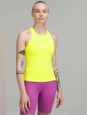 Lululemon Align Waist-Length Racerback Tank Top Electric Lemon 2X 20